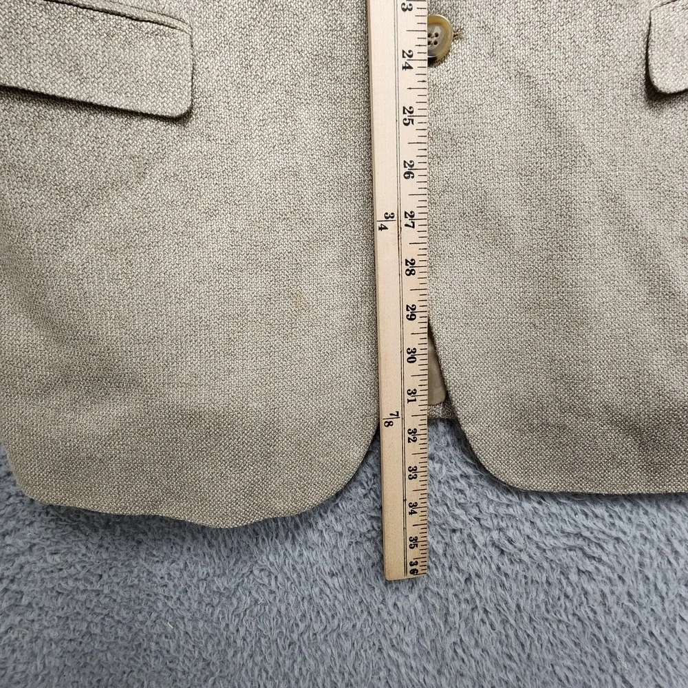 Ermenegildo Zegna Soft Blazer Mens EUR 54R / US‎ 44R Beige Mark Shale Silk Wool